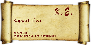 Kappel Éva névjegykártya